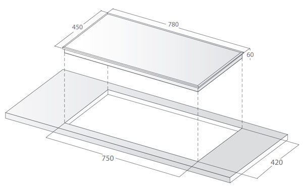 Kích thước bếp điện từ LT-IH 882Plus