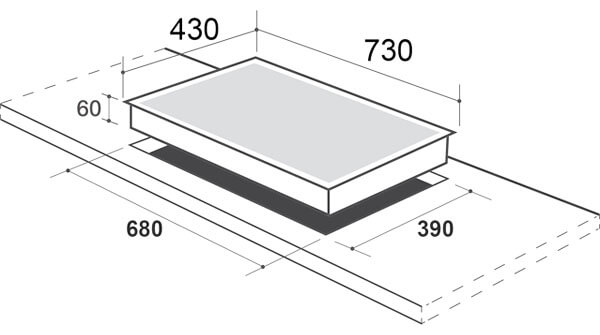 Kích thước bếp từ LT-868Pro