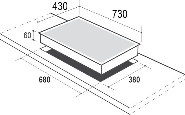 Kích thước bếp từ LT-ML102