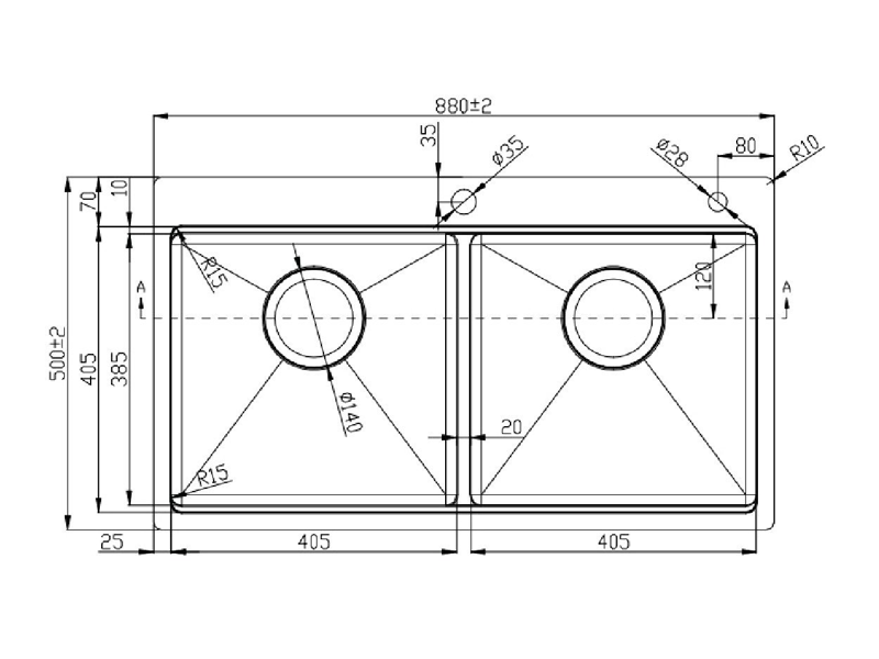 chậu rửa bát konox kn8850td