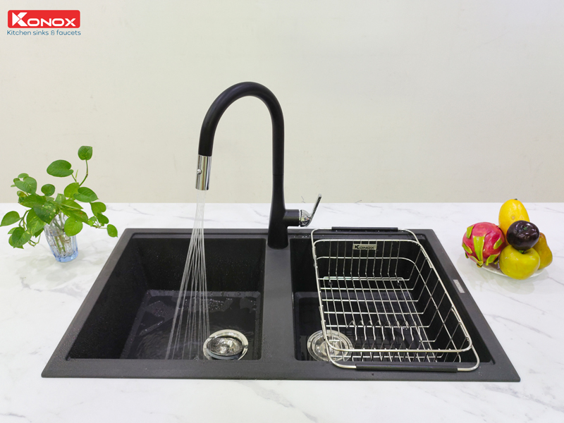 Chậu rửa bát Konox Phoenix 860 black