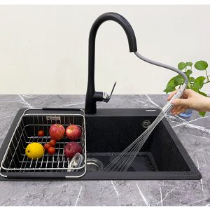 chậu rửa bát konox ruvita 680 black