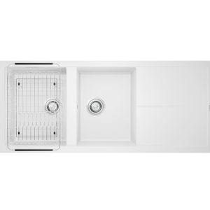 Chậu rửa bát Konox Livello Smart 1160 White Silver