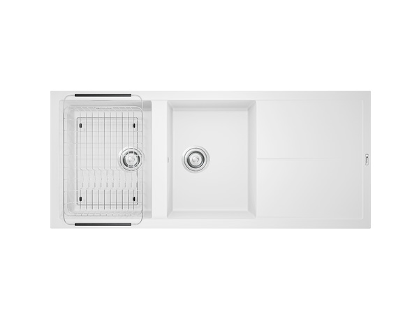 Chậu rửa bát Konox Livello Smart 1160 White Silver