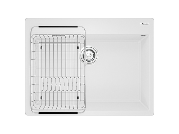 Chậu rửa bát Konox Ruvita 680 White Silver