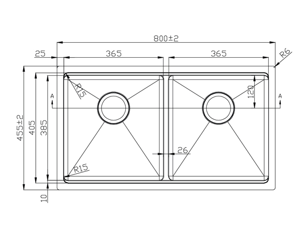 kích thước chậu rửa bát kn8046dub