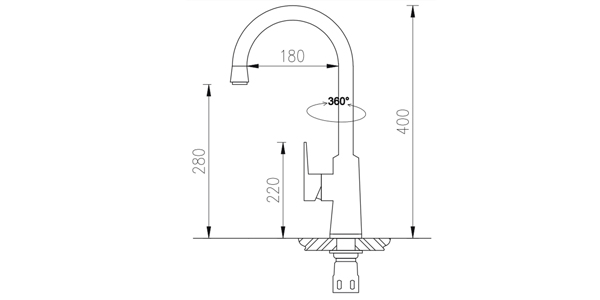 Kích thước vòi RL-804