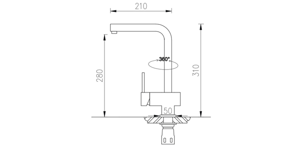 Kích thước vòi RL-902