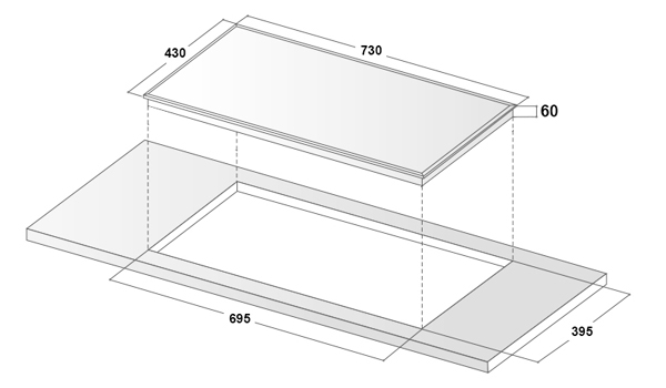 Kích thước Bếp từ Blueger B826T